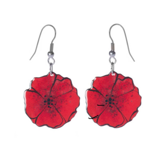 náušnice Vlčí máky